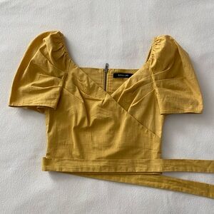 Mustard Linen Blouse